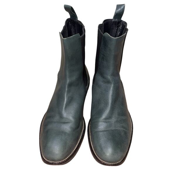 GUCCI Green Leather Chelsea Boots    Size: UK 8.5 US 9